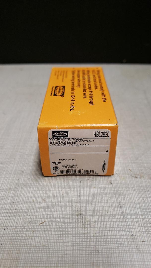 *Pickup Only* NEW Hubbell Twist-Lock Receptacle 30A 250V HBL2620(S6LLST8671)