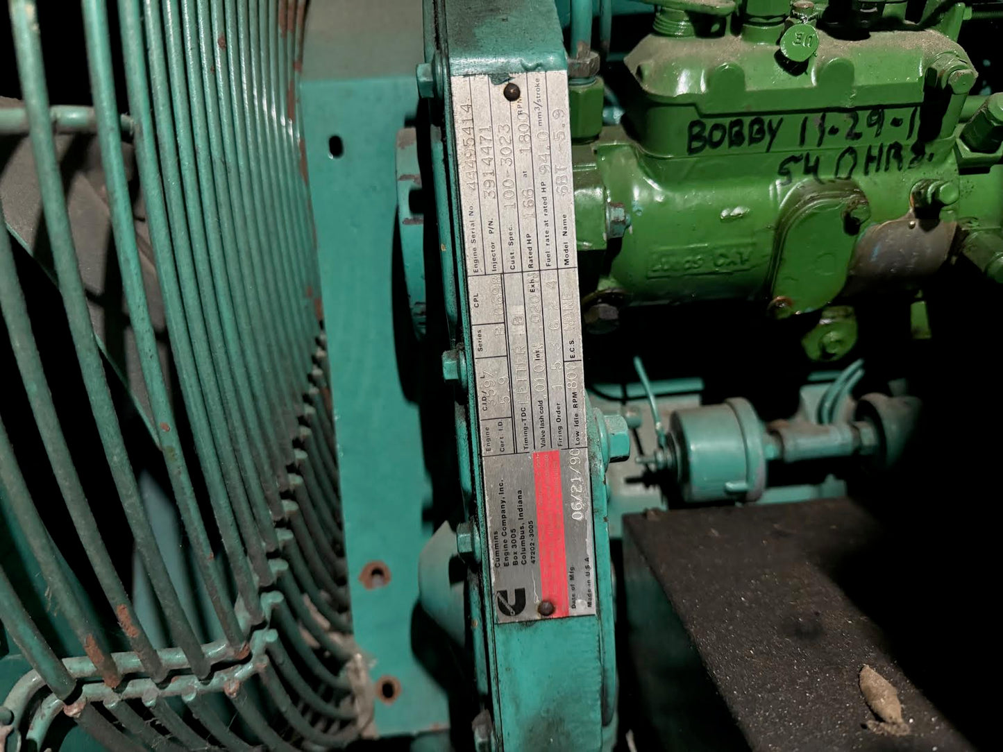 100KW Cummins 6BT 5.9 Onan 100DGDBL Diesel Generator Multi Phase 1467hrs LOAD TESTED