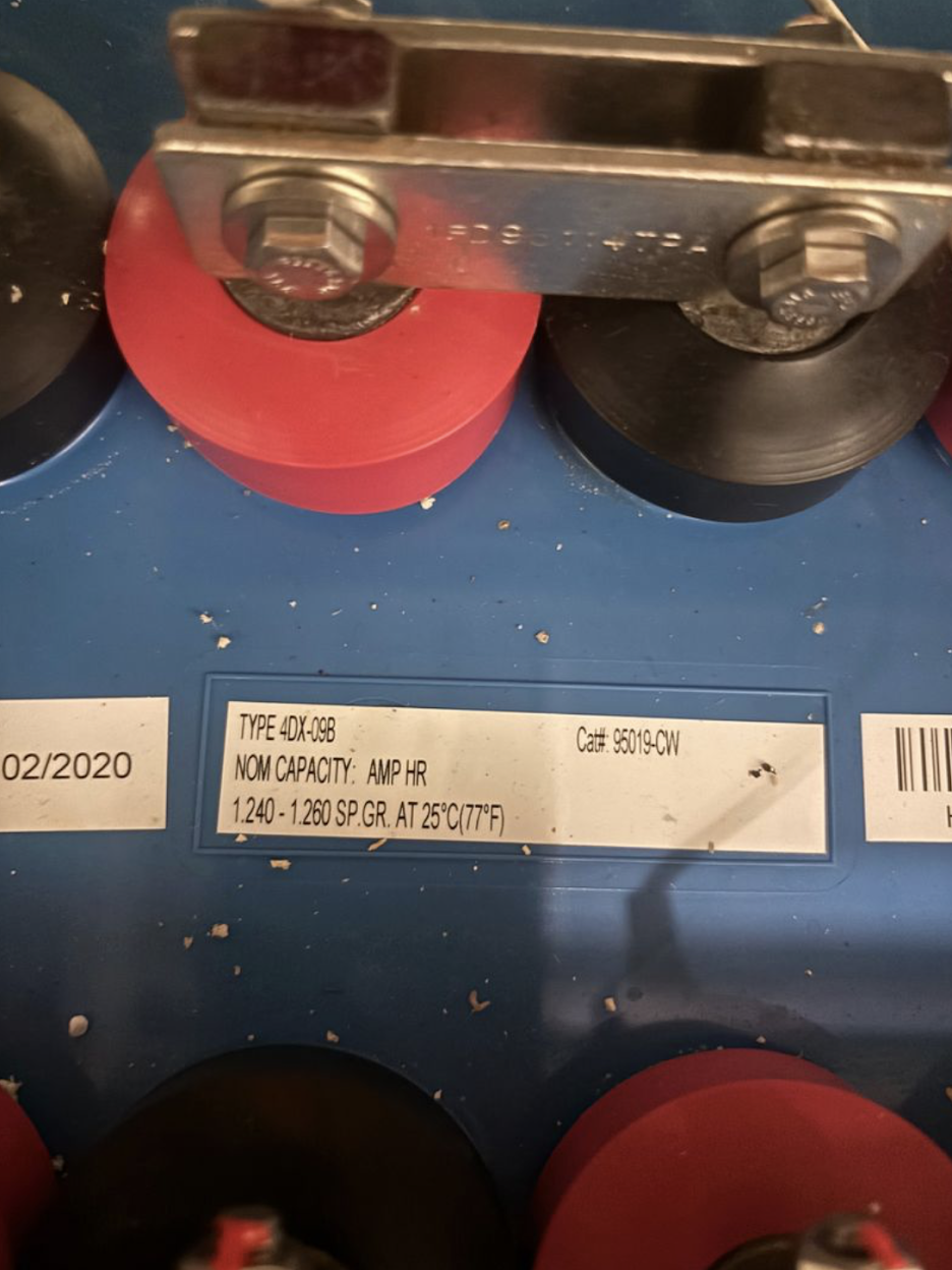 465 Amp Hour EnerSys DataSafe DX 4DX-09B Wet Cell Batteries 2020 353Lbs