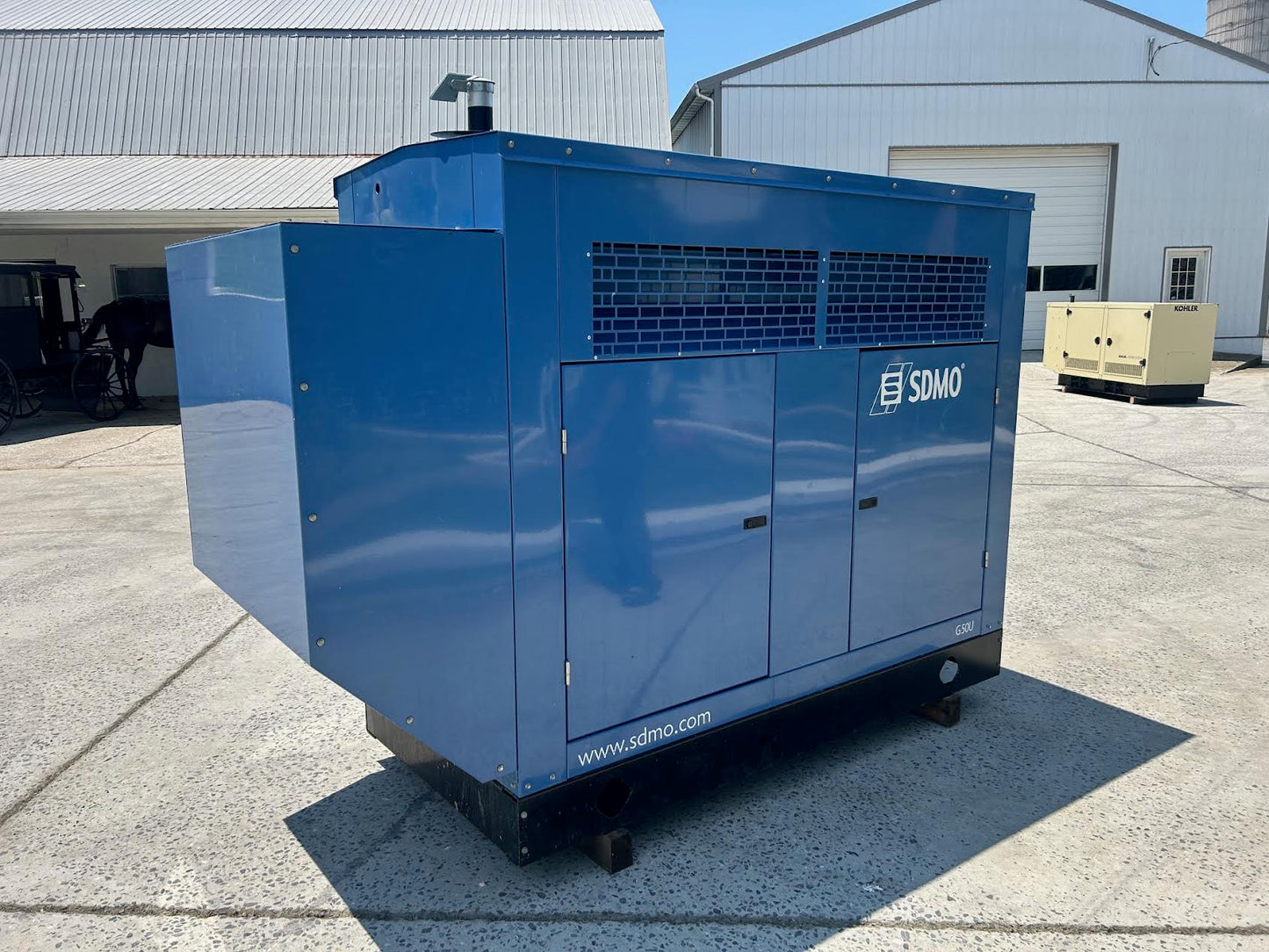 50KW SDMO Nat Gas LP Generator 1&3PH 1121Hrs '07 TESTED