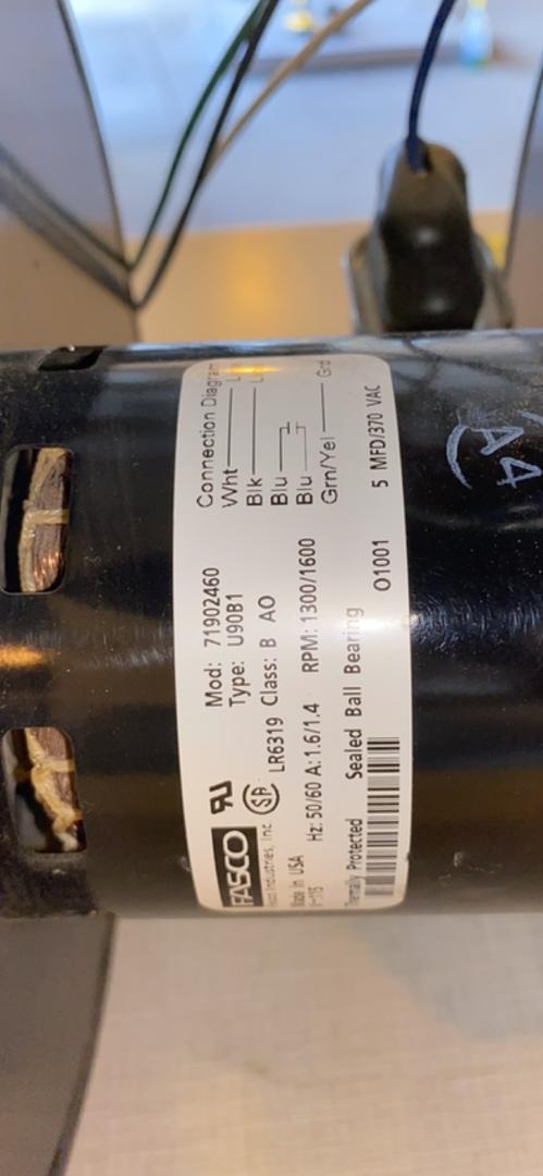 Fasco Industries 71902460 Type U90B1 Double Blower Fan Motor 115VAC 50/60Hz(S6LLST4295)
