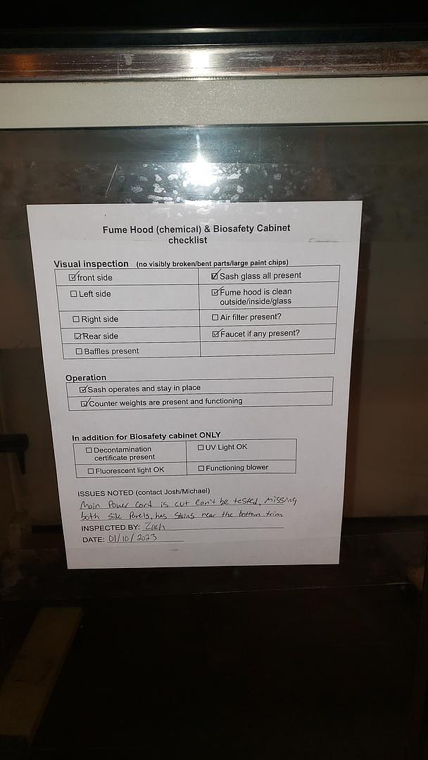 4' HAMILTON SAFEAIRE Fume Hood w/ Sliding Sash Doors(S6LLST11292)