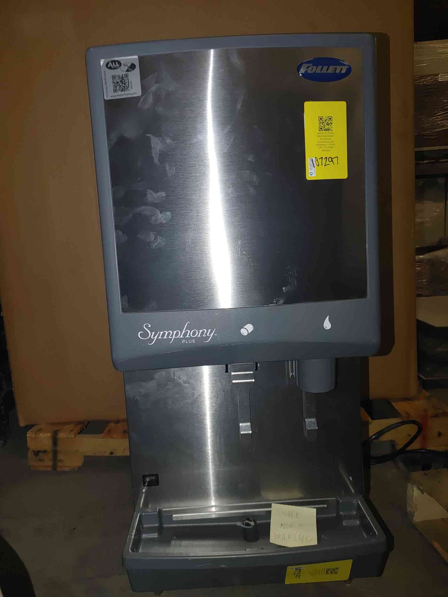 Follett Symphony Countertop Ice / Water Dispenser 12CI400A As-Is Water Not Working