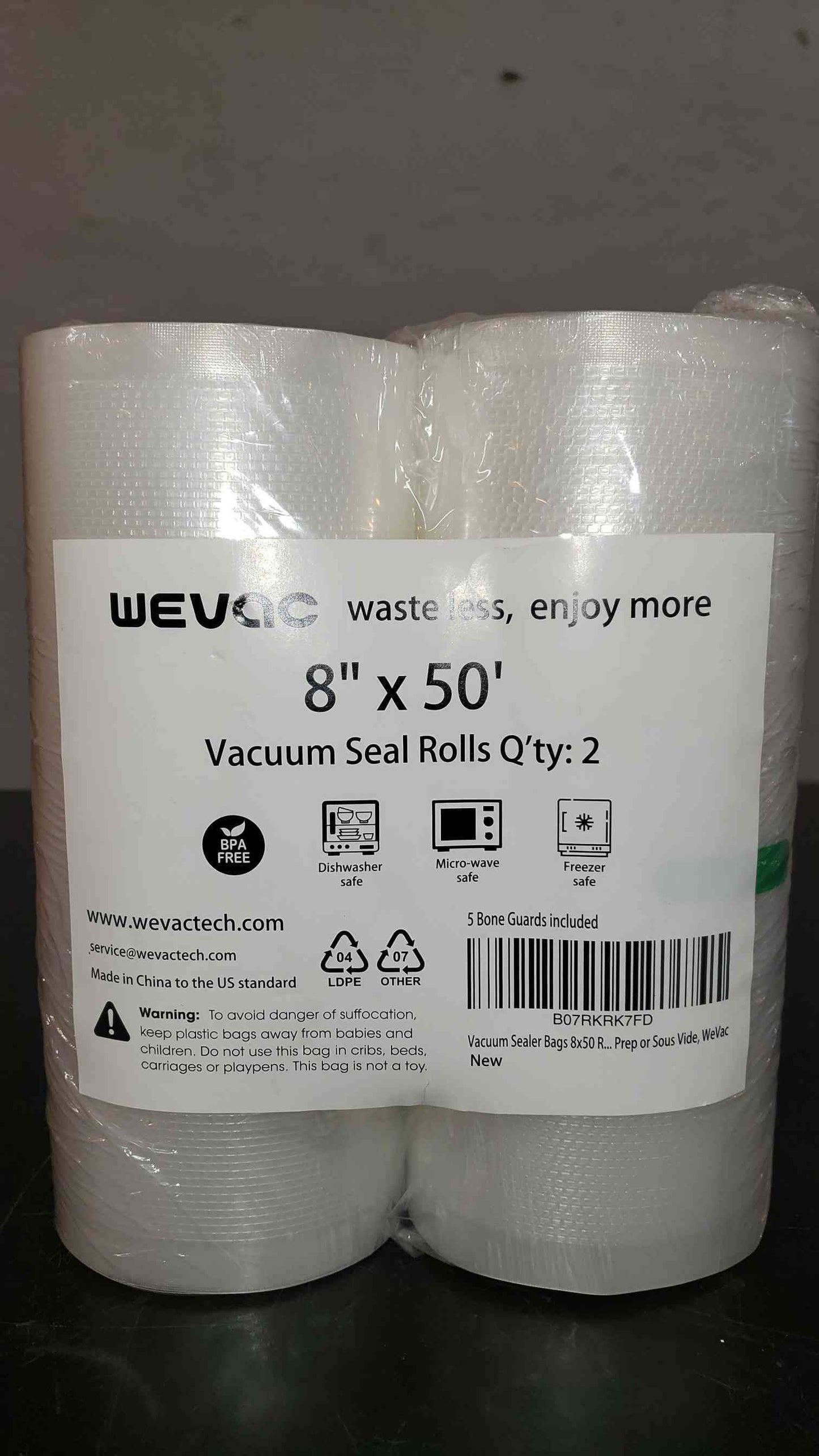 Wevac 8"x50" Vacuum Seal Roll (SKU: 4893AA)(4893AA)