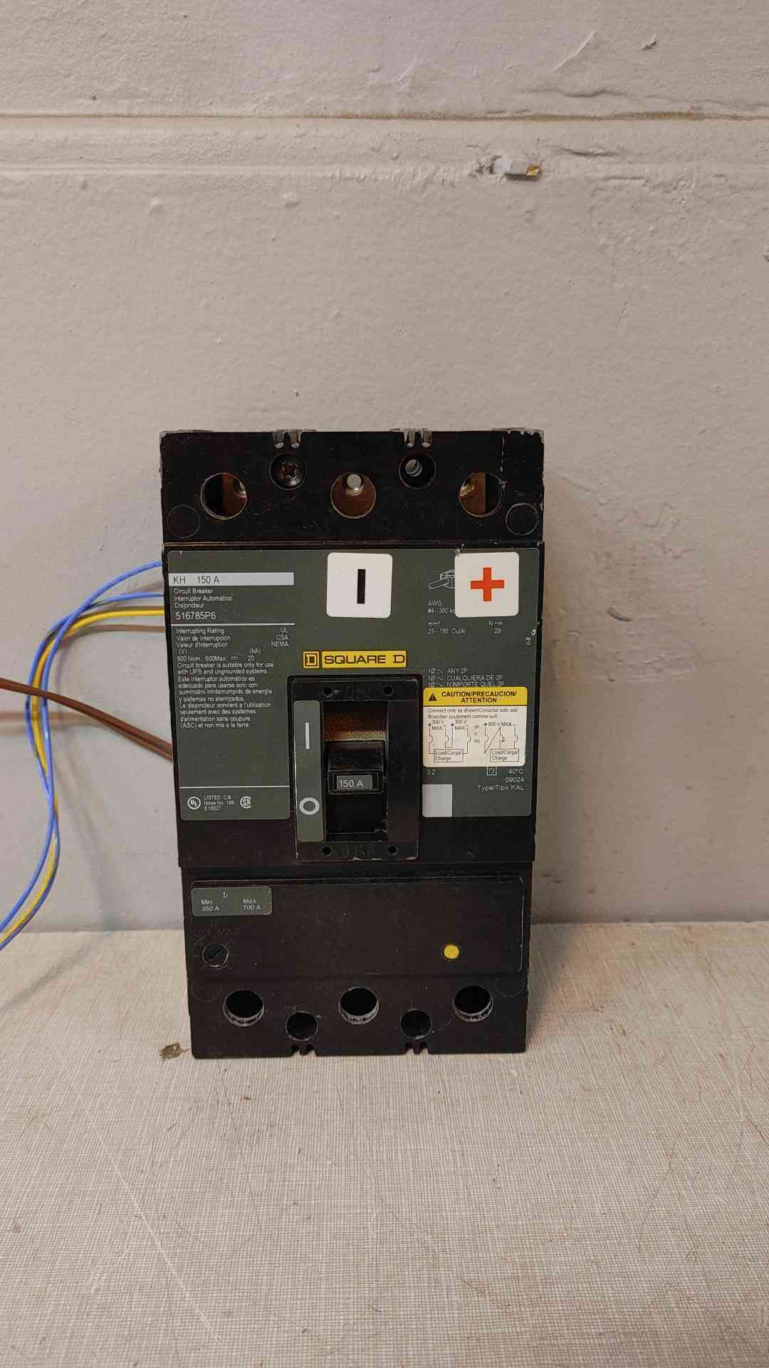Square D 150A 3 Pole Circuit Breaker 500VDC 20KA 516785P6(104730)