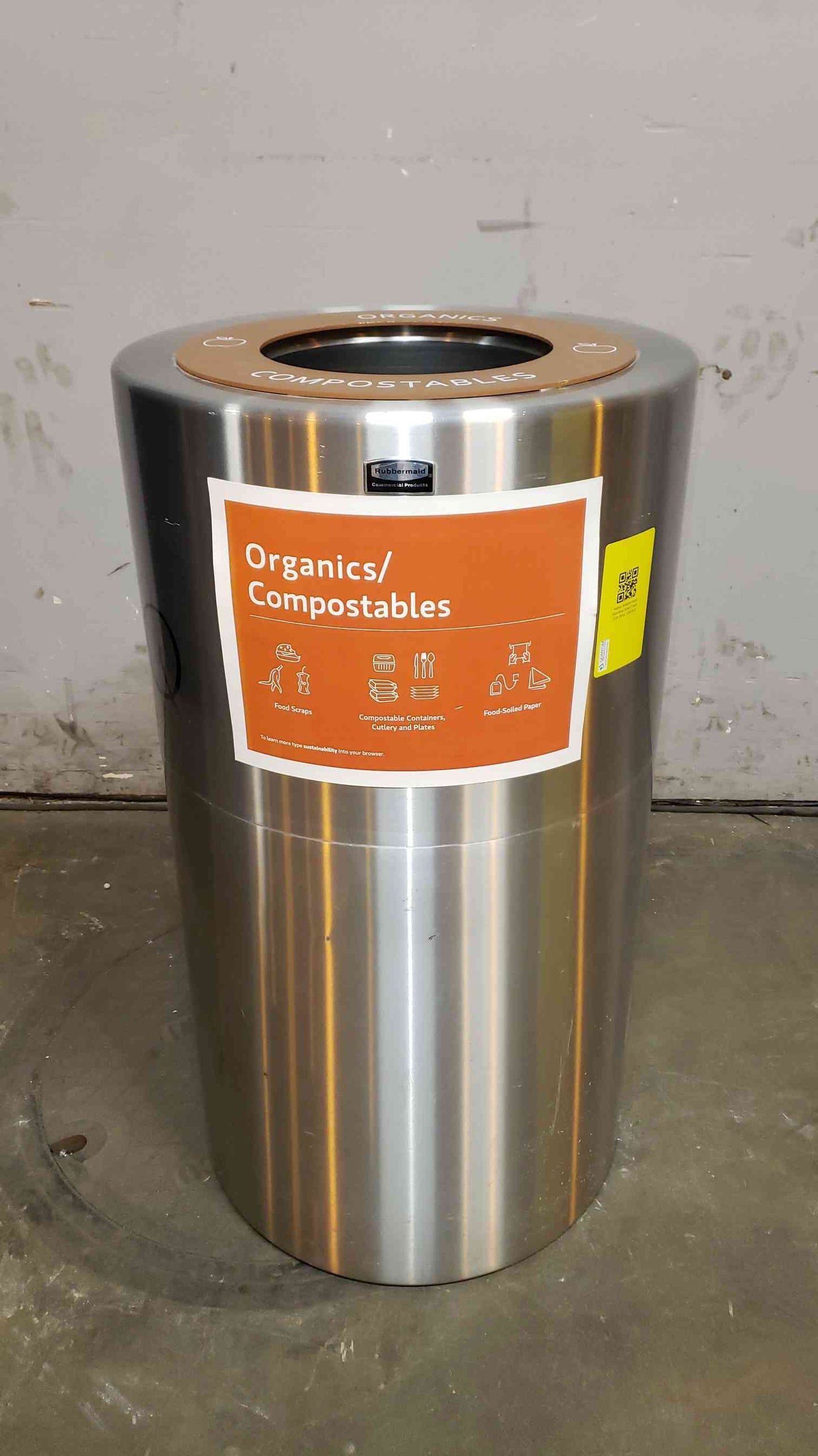 Rubbermaid Stainless Steel Trash Can (SKU: 106783)