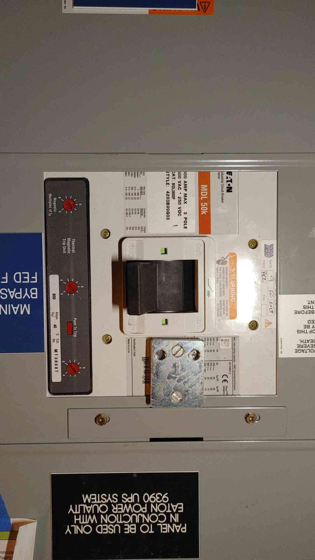 Eaton Pow-R-Line PRL4 Switchboard 480Y/277V 800A 3PH 4W PRL4B MBP