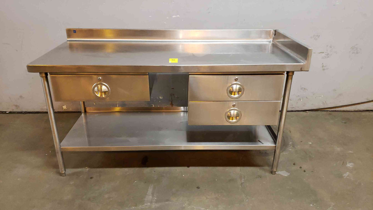 NSF 6' Stainless Steel Table W/ 3 Drawers Cafeteria Prep (SKU: 106874)