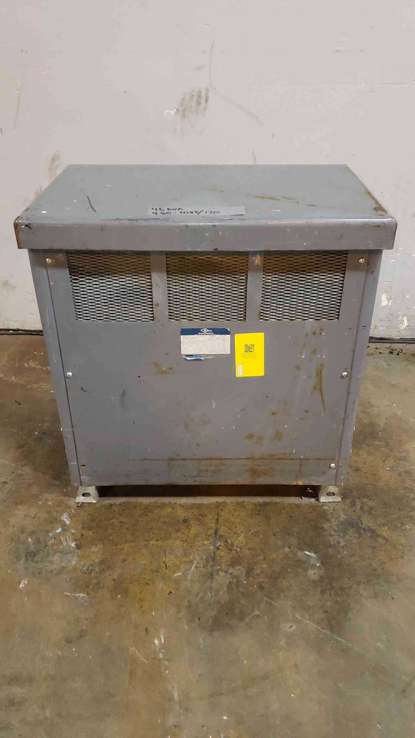 Zinsco 45KVA 480-208Y/120 3PH Dry Transformer 452-415-7H (SKU: 106907)