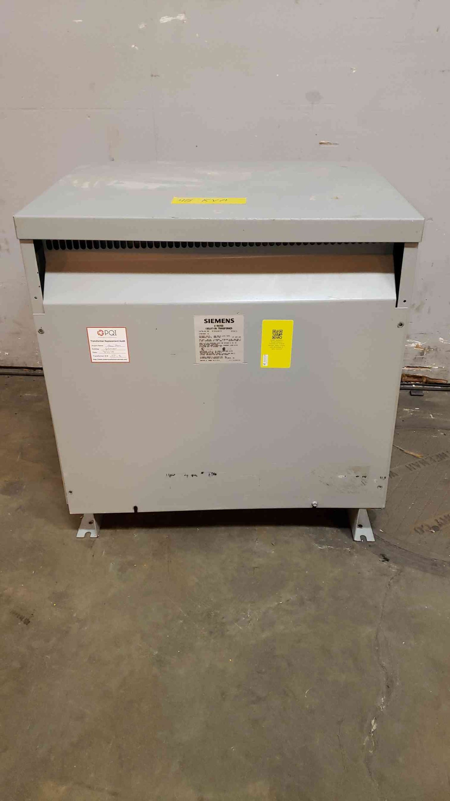 Westinghouse 45KVA 480v x 208Y/120 3PH Transformer U48M28T45K (SKU: 106919)