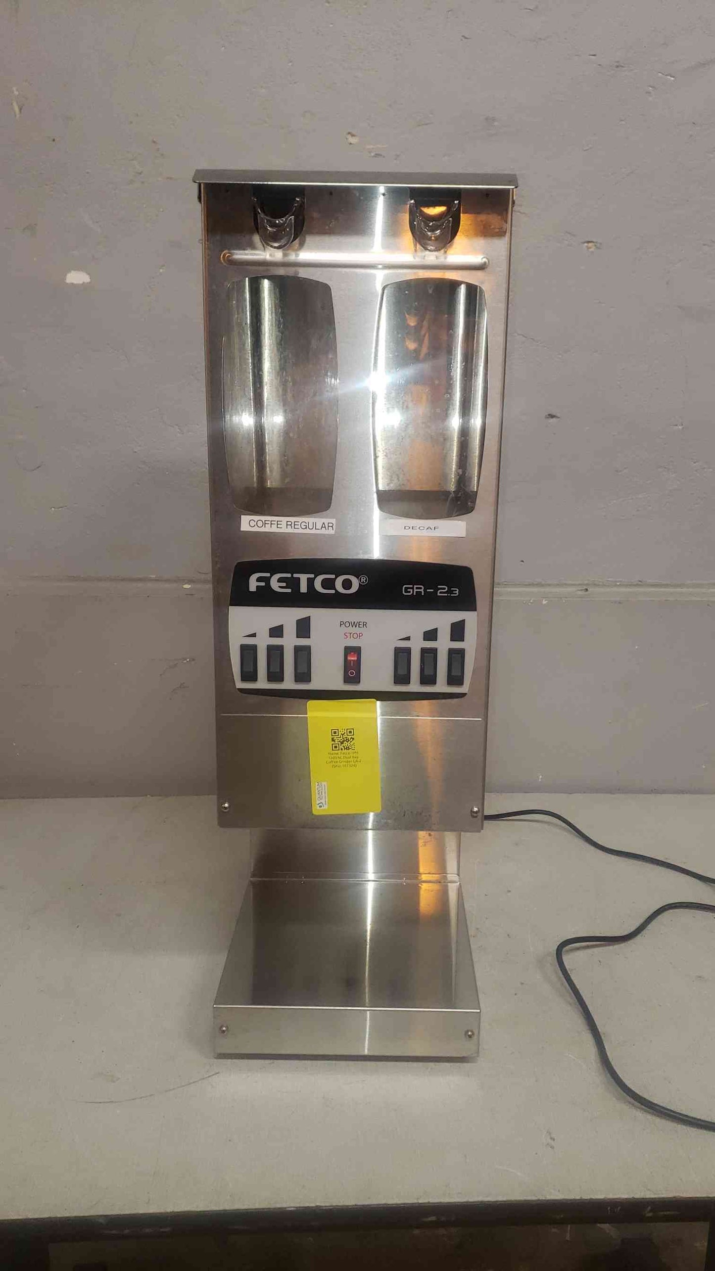 Fetco 1PH 120VAC Dual Bay Coffee Grinder GR-2 (SKU: 107328)