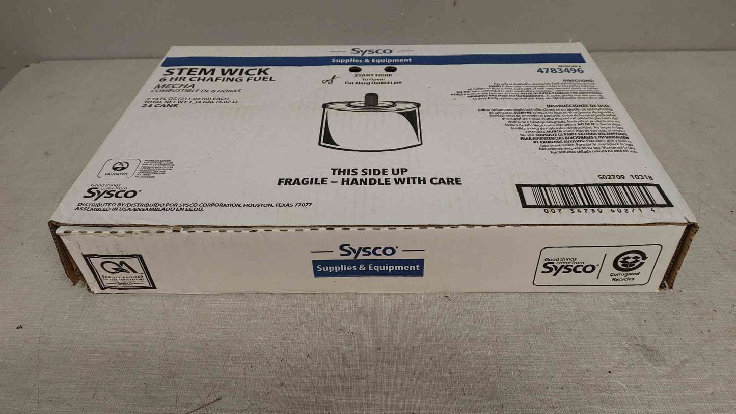 Case Of 24 Sysco 6Hr Chafing Fuel Stem Wick