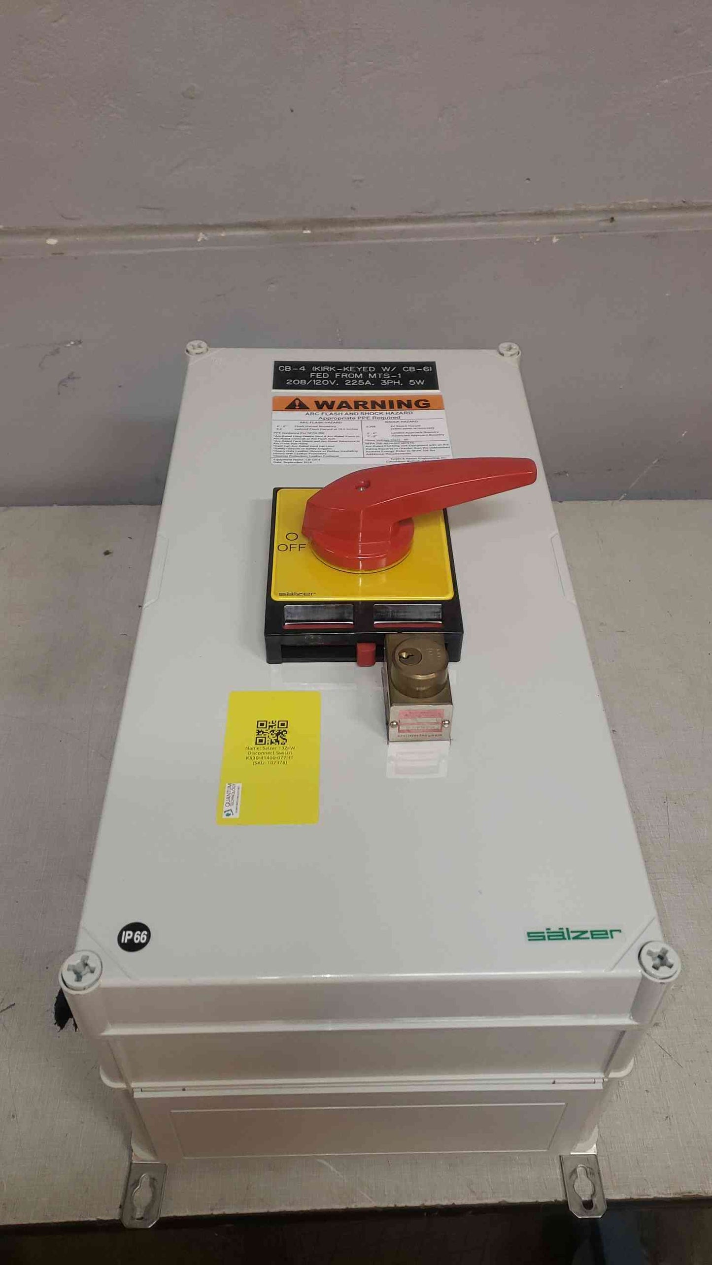 Salzer 132kW Disconnect Switch K830-41400-077H1 (SKU: 107378)