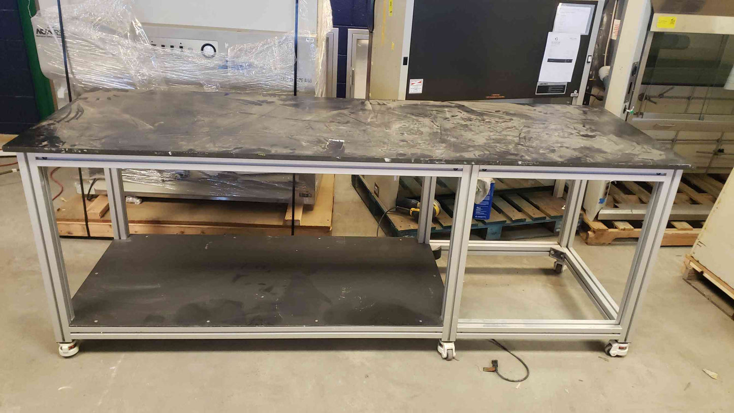 8' Rolling Epoxy Lab Table 2 Tiered (SKU: 5097AA)(5097AA)