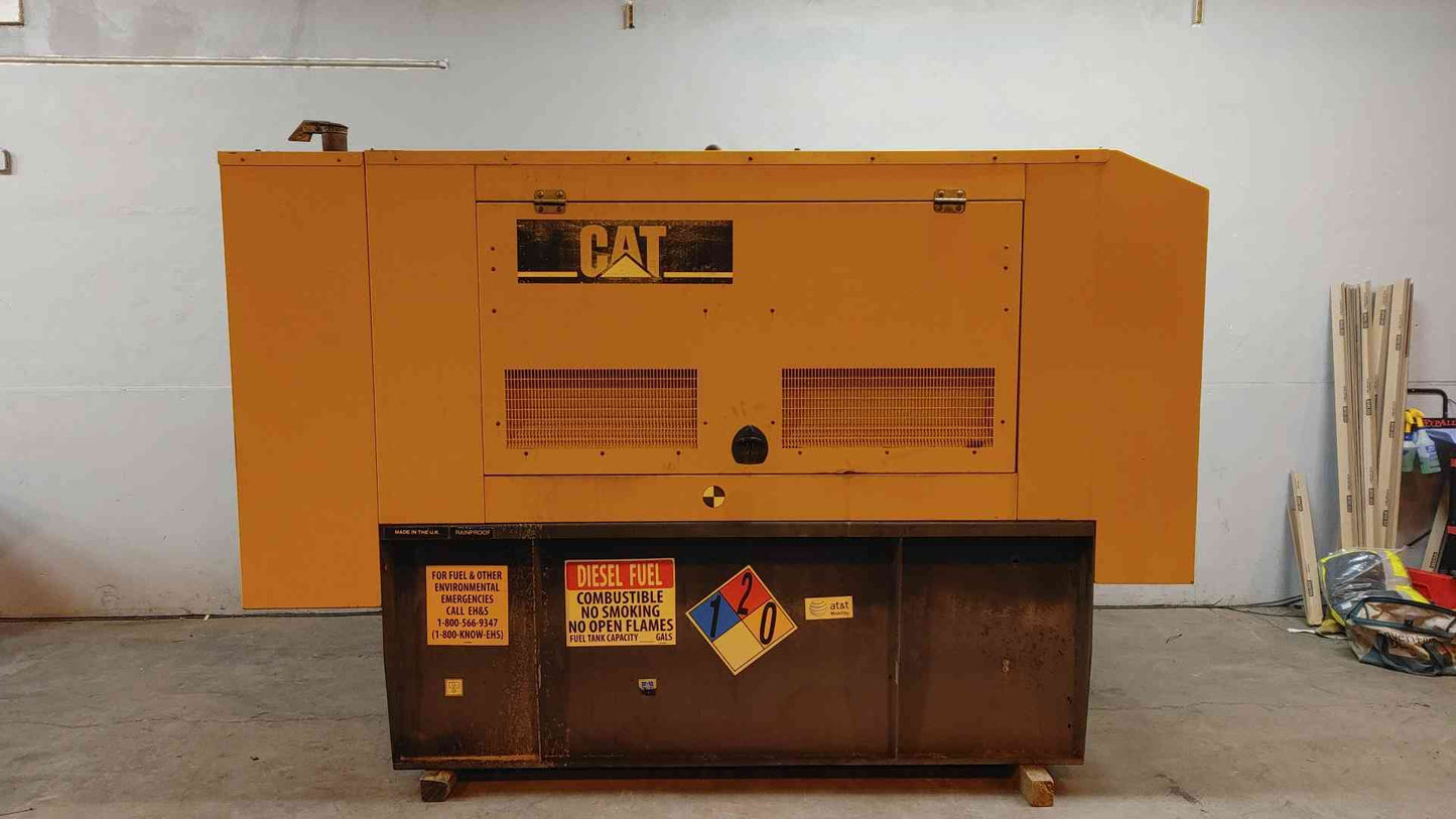 60KW Caterpillar Olympian Generator 1401Hrs 1PH Diesel 4001E C4.4 TESTED
