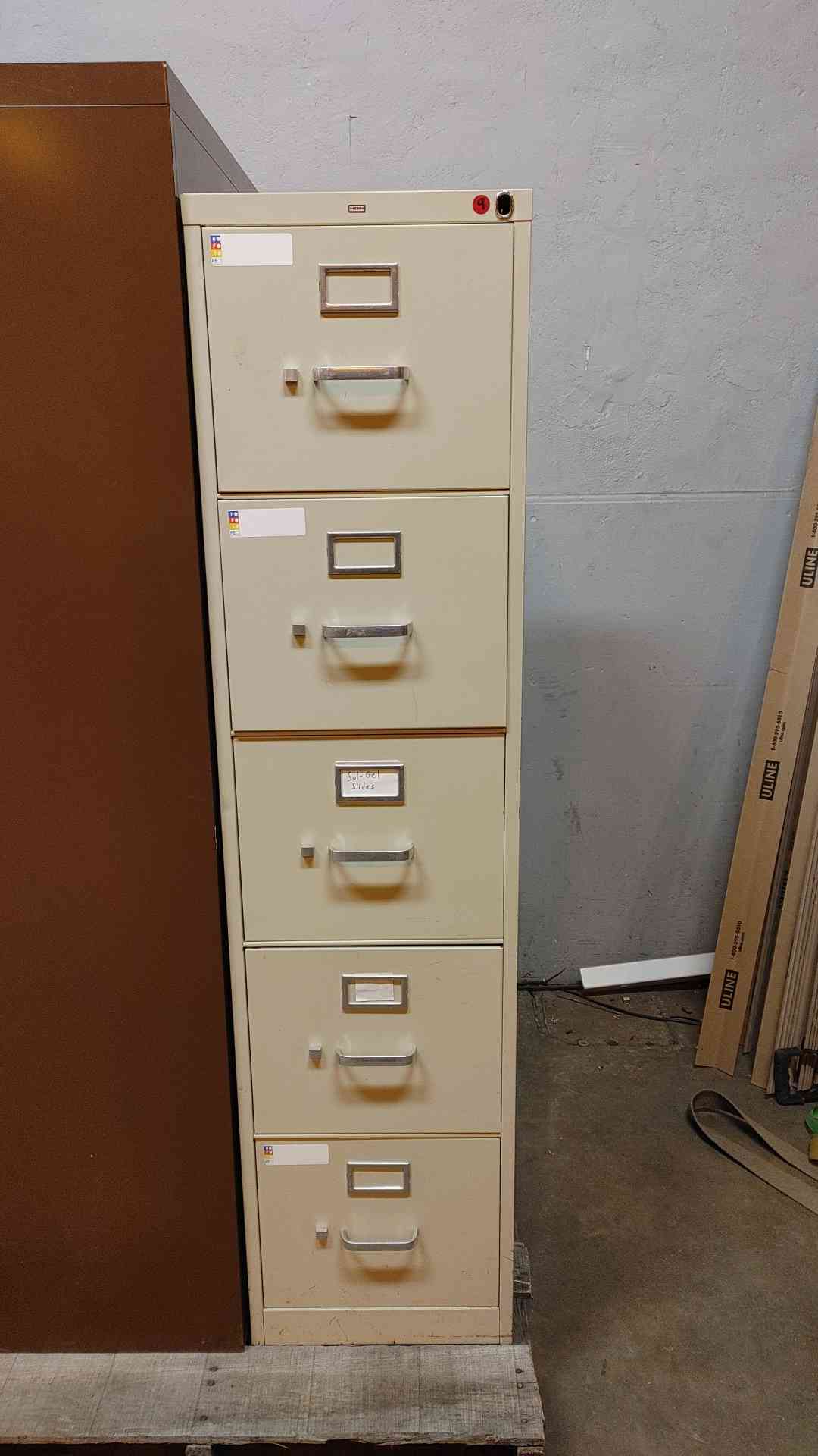 5' Tall Hon 5 Tier Filing Cabinet