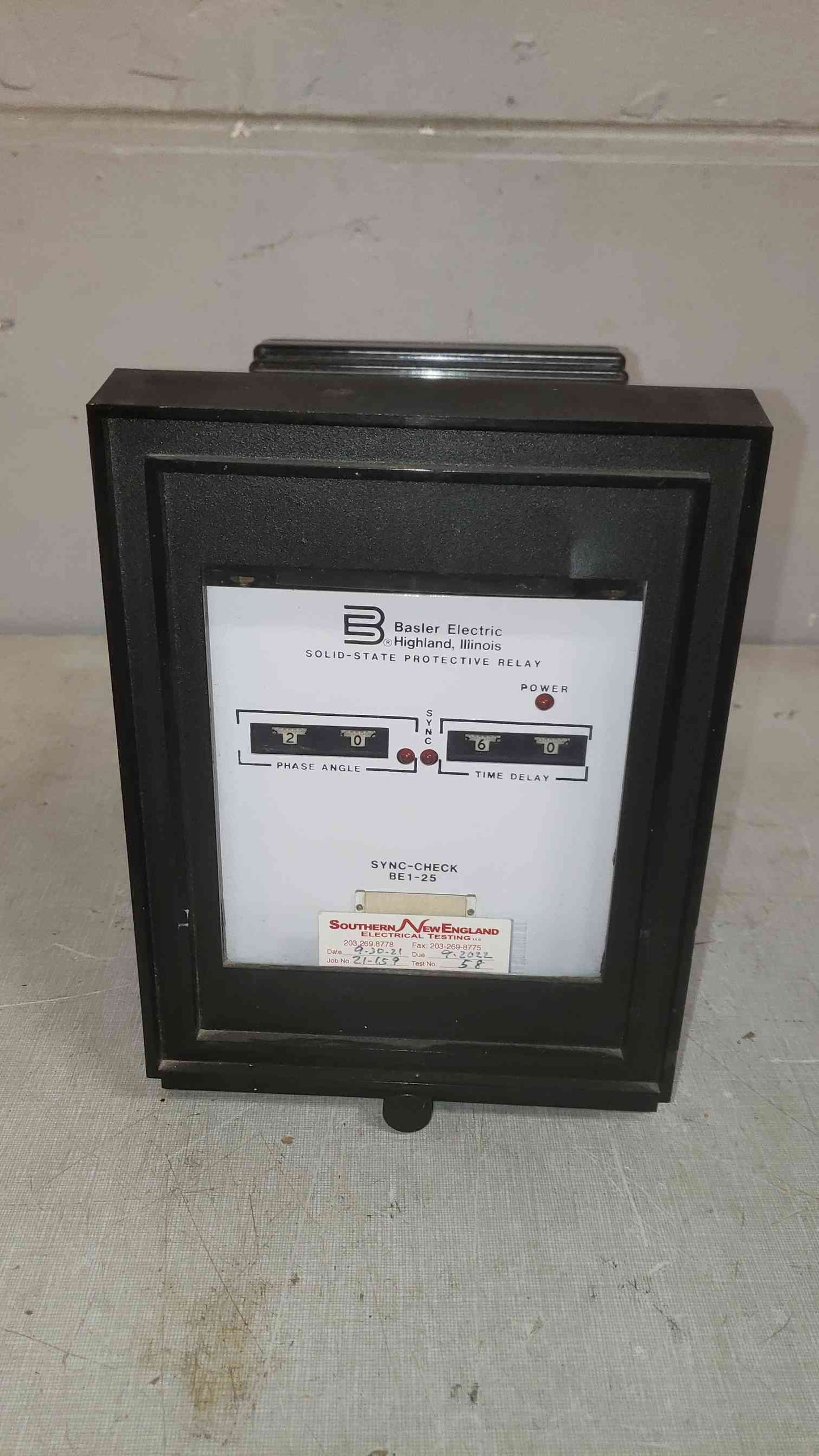 Basler Electric Solid-State Protective Relay SYNC-CHECK BE1-25 (SKU: 108253)