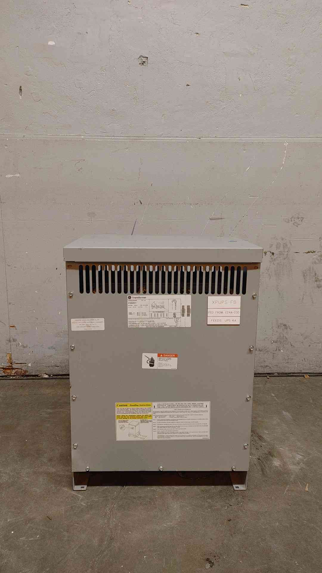 GE Dry Type Transformer 45KVA 3PH 9T83B3873 480v x 208/120v (108360)