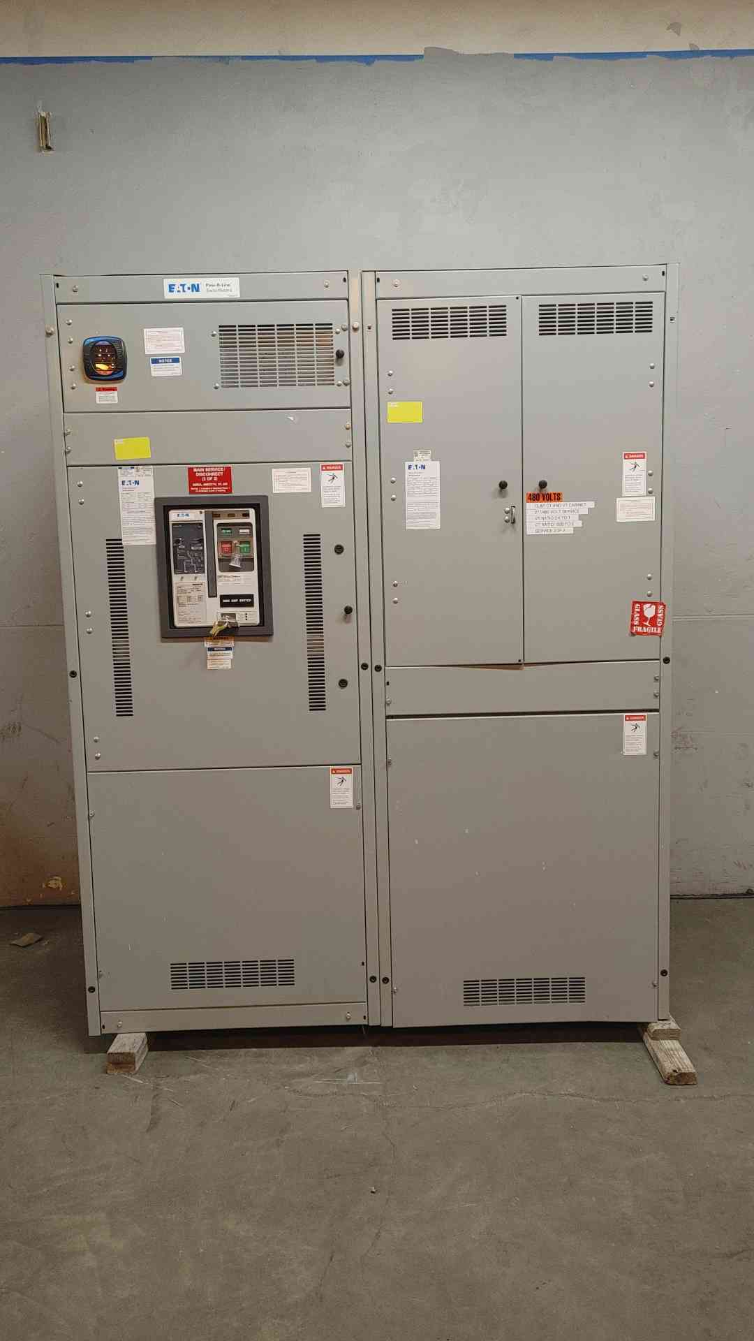 Eaton Pow-R-Line Switchboard 2 Section 3000A 480Y/277V 3PH 4W Main Breaker & Lug Cabinet Magnum DS (108597)