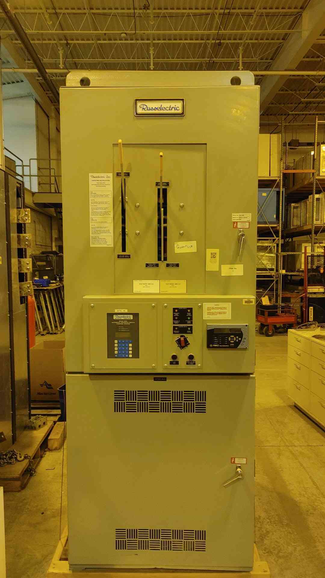 1200A ATS 480V Russelectric ATS RTBDLB-12003CEF Transfer Switch