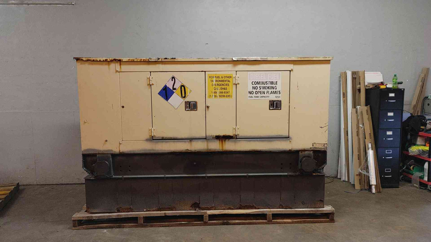 40KW Cat 3054 Generator 1PH 982Hrs Diesel 93A03619-S LOAD TESTED (108782)