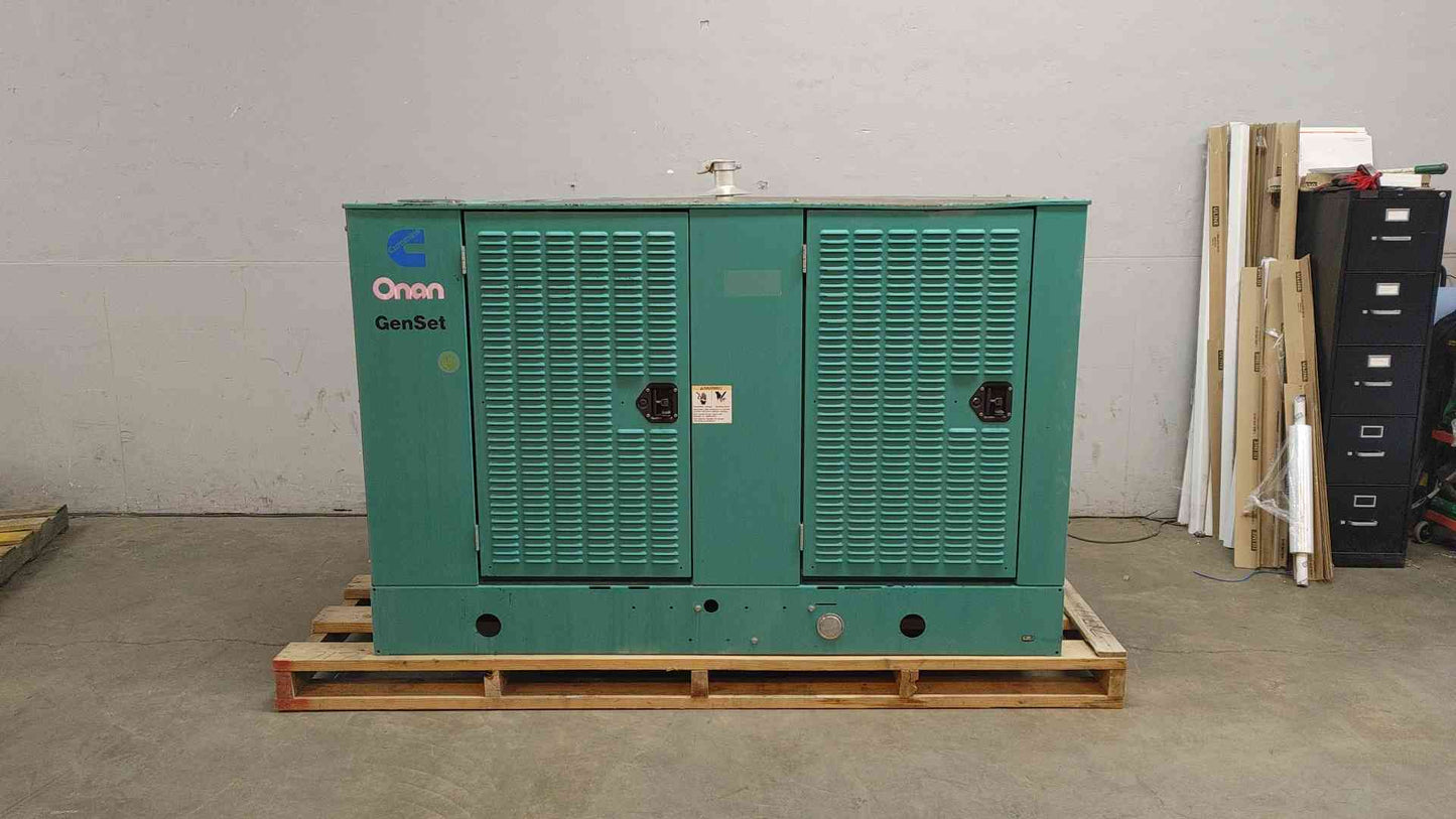 45KW Cummins Onan Generator 1&3PH 4536Hrs Nat Gas LP GGFC '00 LOAD TESTED (108785)