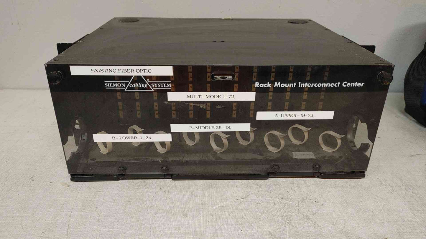 Siemon Cabling System Rack Mount Interconnect Center Fiber Patch Panel (109484)