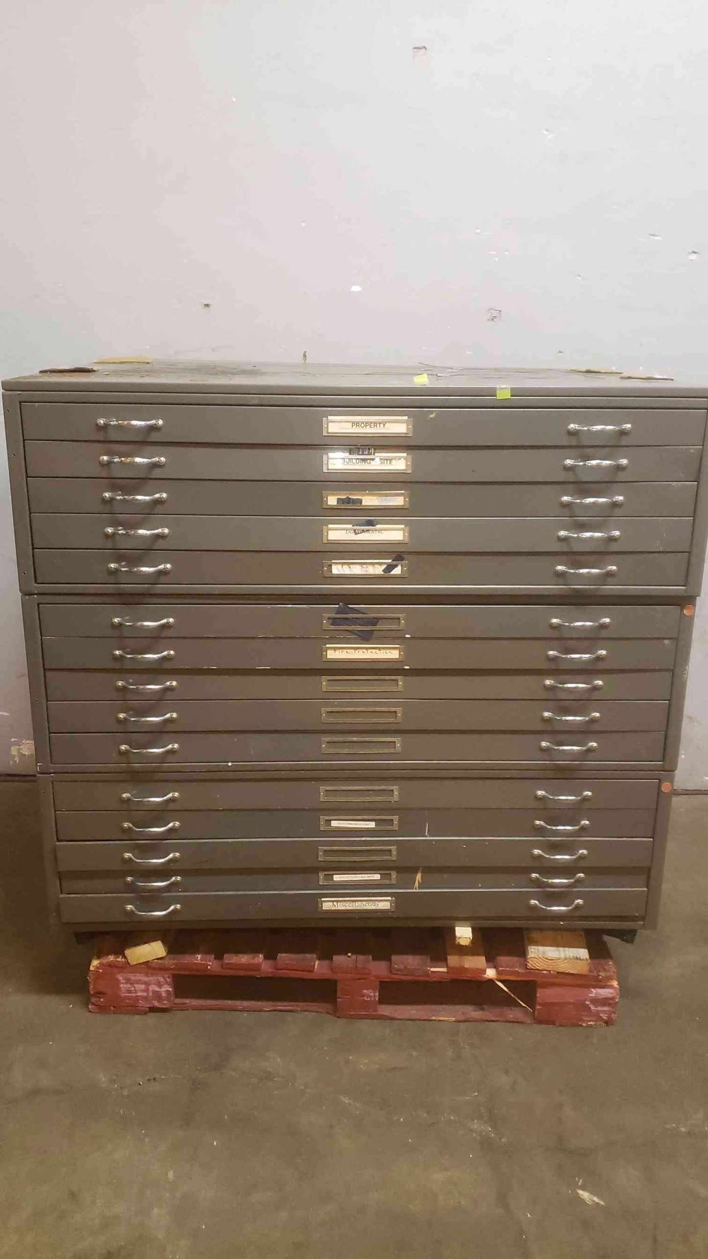 Gray 54" Three Tier Storage Cabinet (SKU: 109577)