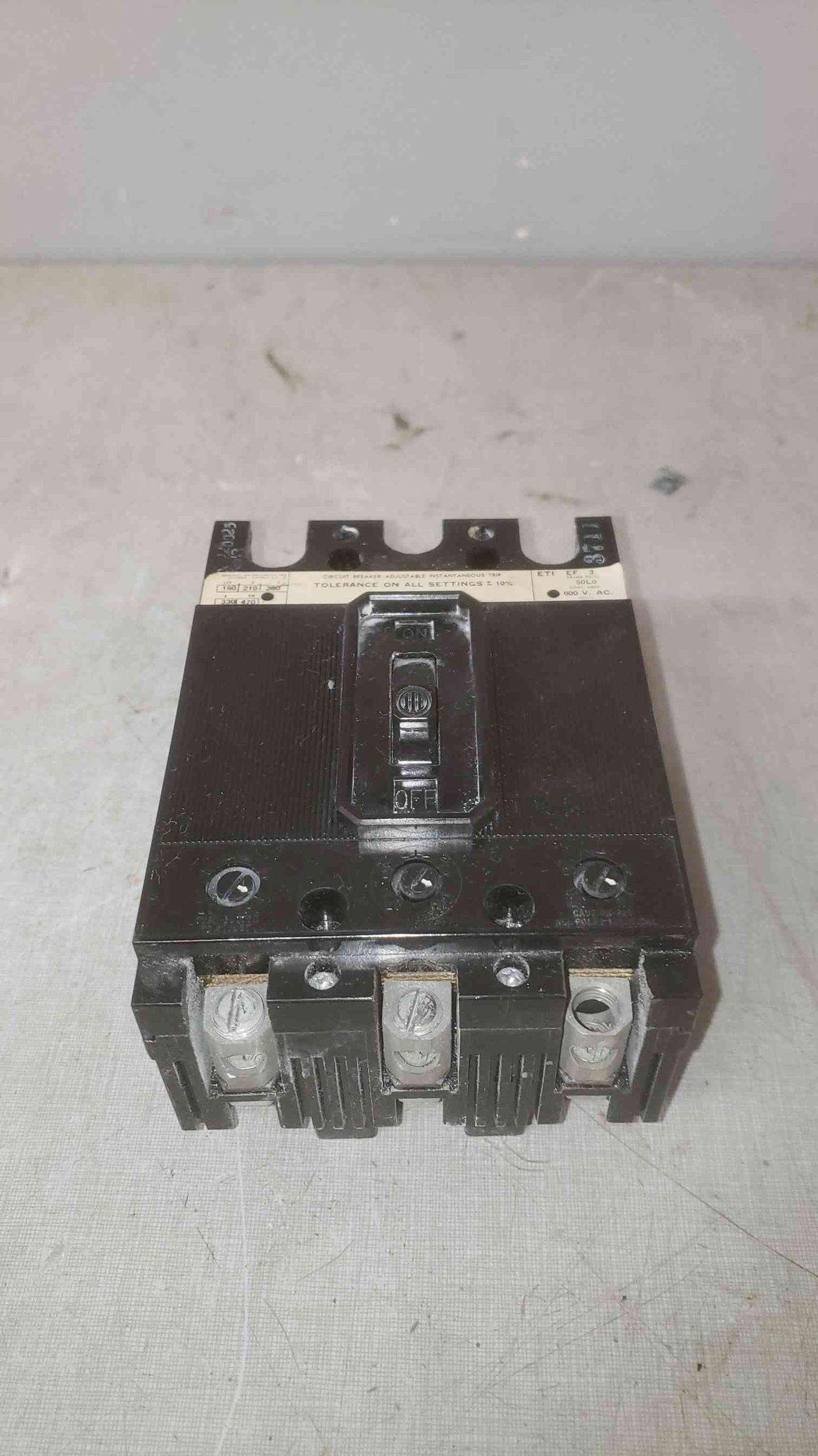 I-T-E 50A 600VAC 3 Pole Breaker EF3-L050 (SKU: 109599)
