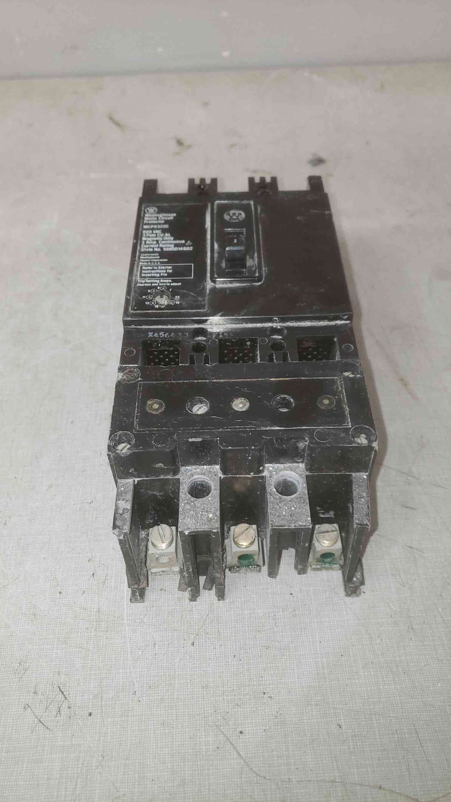 Westinghouse 3A 600VAC 3 Pole Breaker MCP0322C (SKU: 109609)
