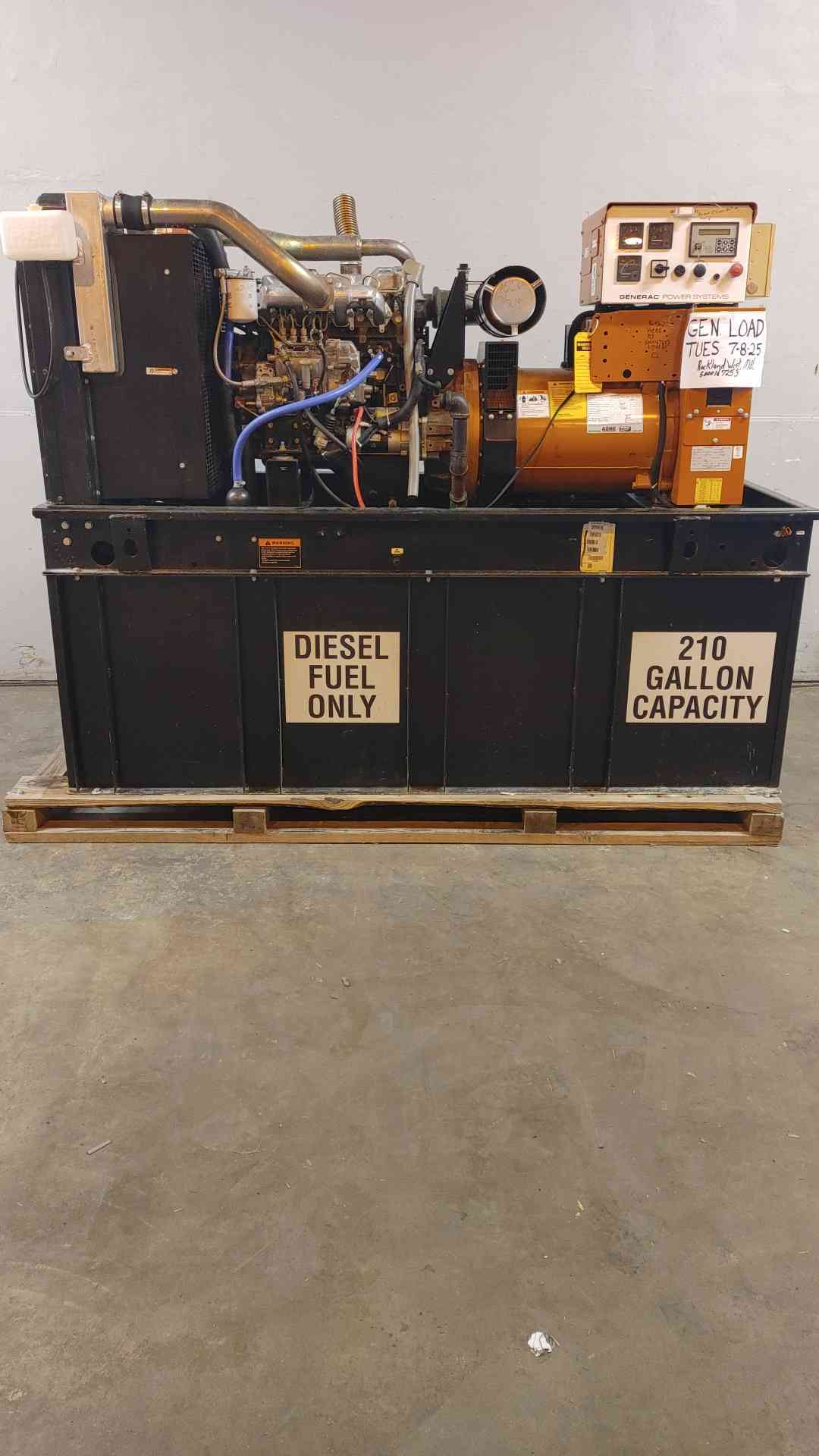 60KW Generac Mitsubishi Engine 4D34 1PH Diesel Generator 306Hrs '05 (109804)