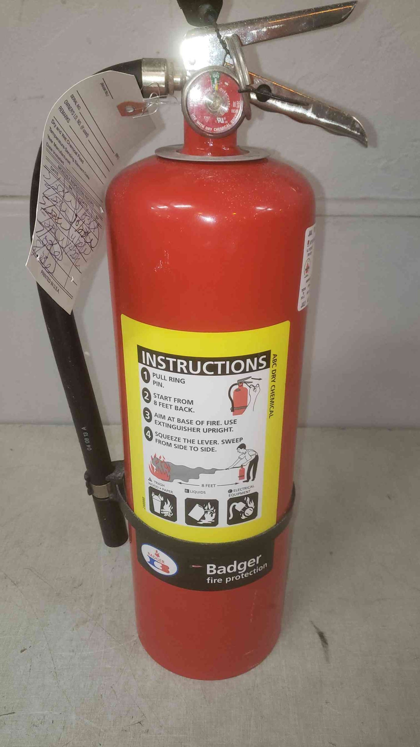 Badger ABC Dry Chemical B10M Out of Service Commercial Fire Extinguisher (SKU: 109894)
