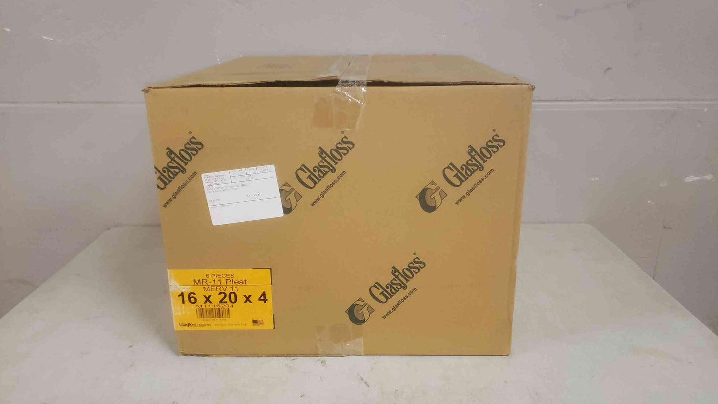 NEW Glasfloss 16x20x4 Merv 11 MR-11 Pleat M1116204 (SKU: 109869)