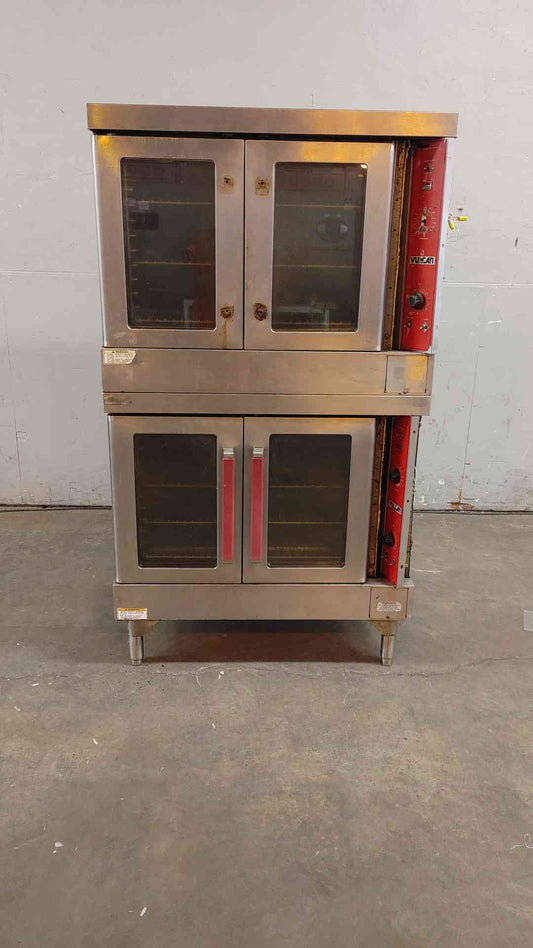 AS-IS VULCAN Stainless Steel Dual Oven VC4ED DEV NO. 9 Double Stack (SKU: 109925)