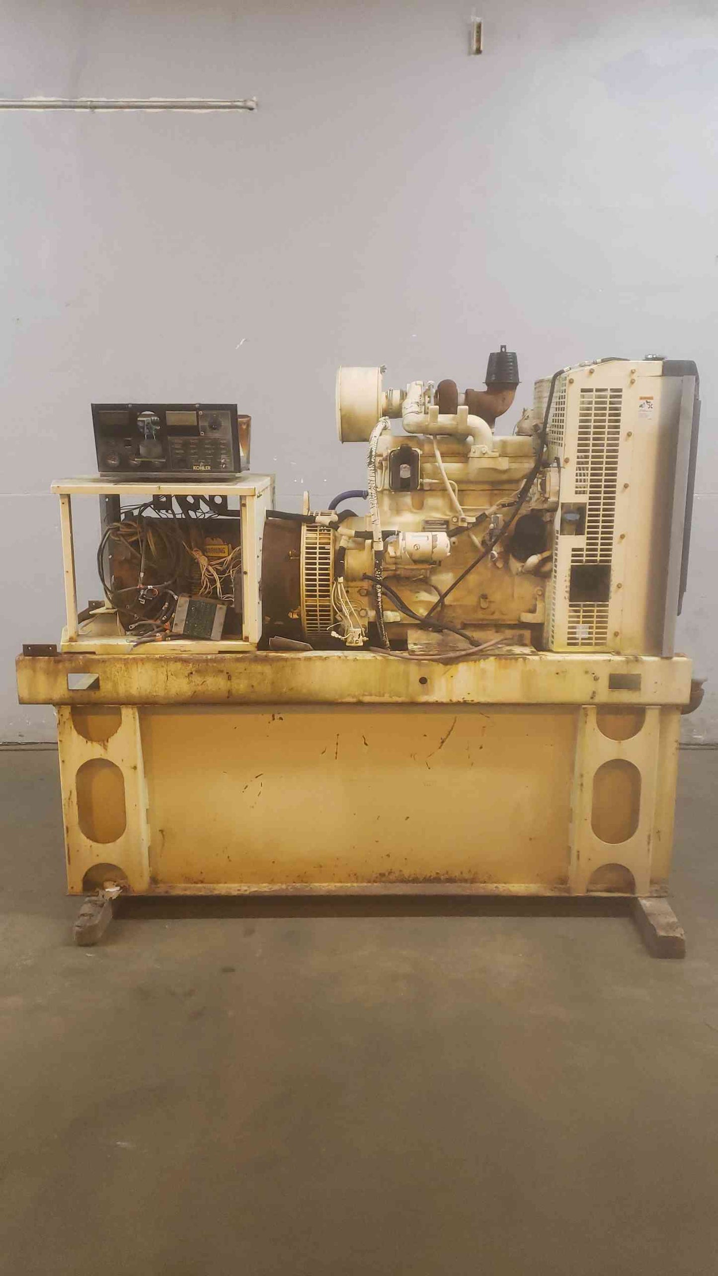 AS-IS 55KW Kohler John Deere 4239 Diesel Generator 50R0ZJ81 906.6 Hrs Non-Working (SKU: 110383)