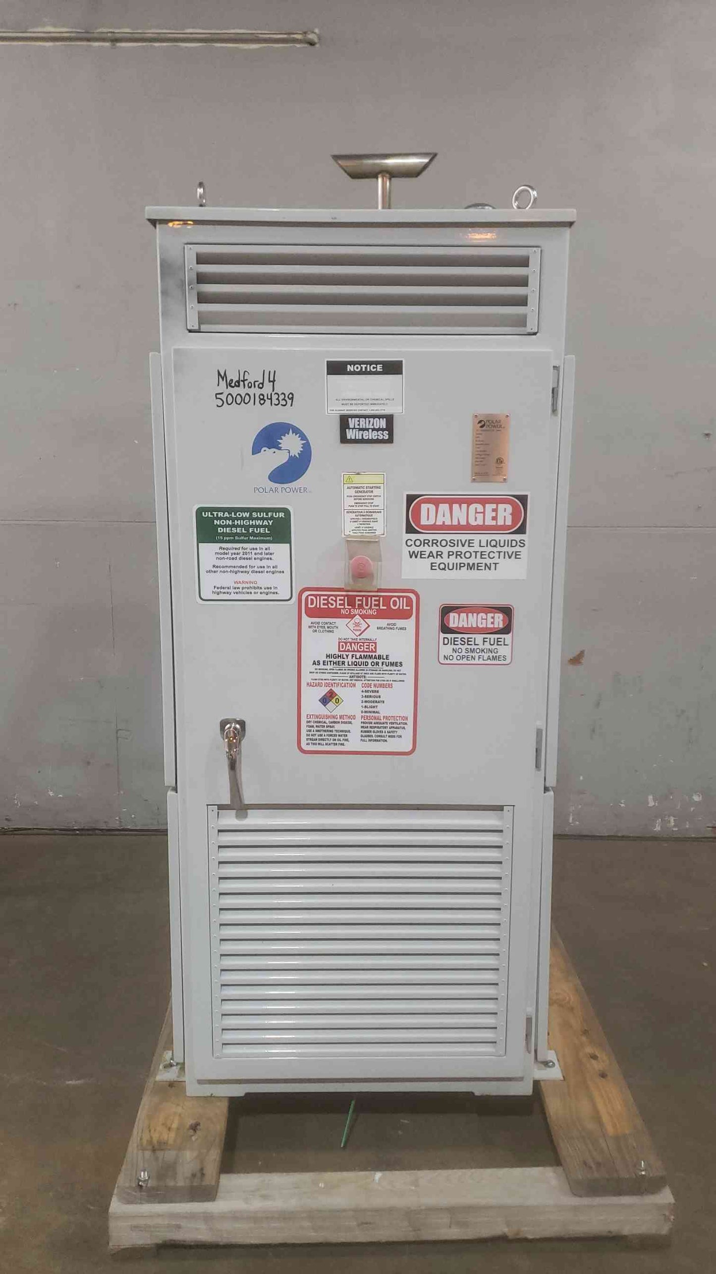 15KW POLAR POWER 40/60V 270A DC Diesel Generator 8220-603-D-15-02 77Hrs. (SKU: 110789)