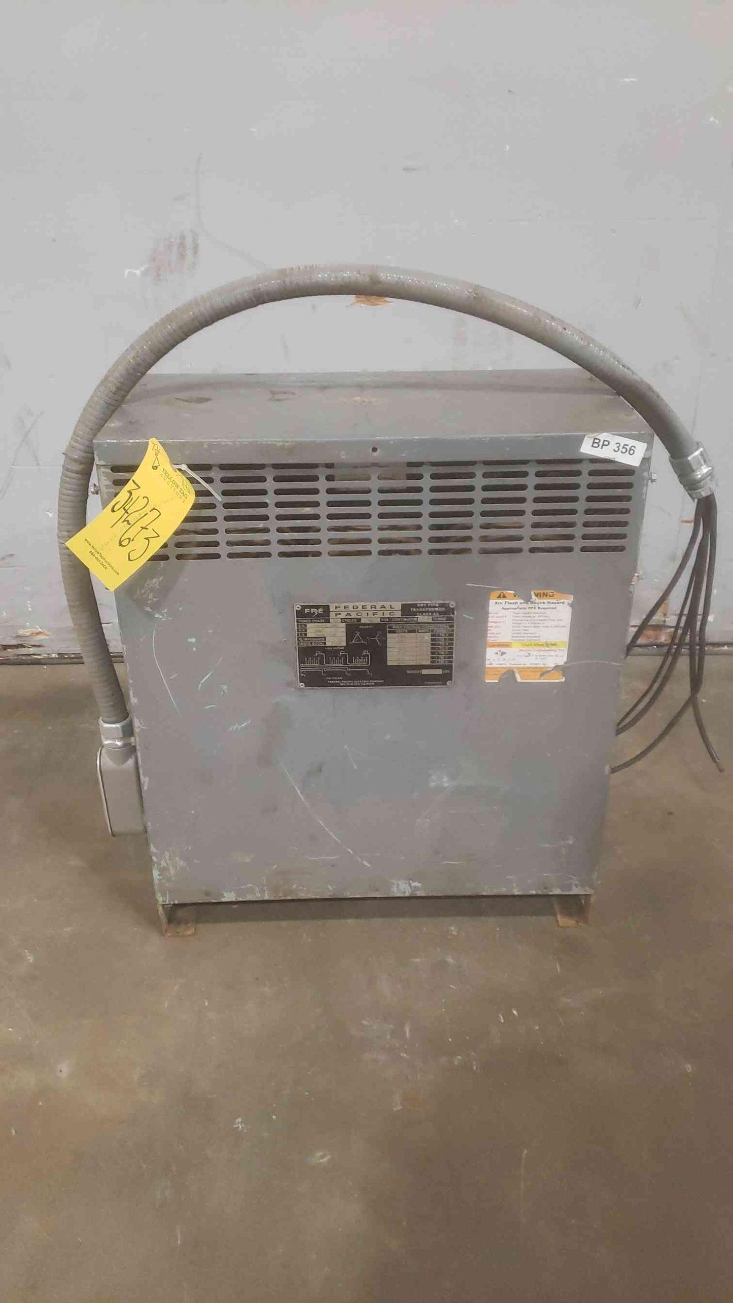 Federal Pacific 30KVA 480 208Y/120 3PH Dry Type Transformer (SKU: 110835)