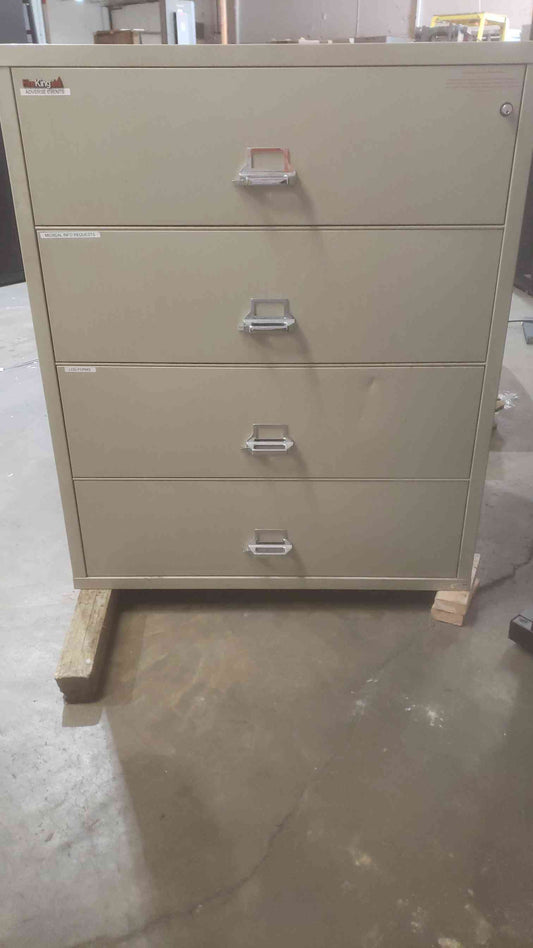 53" FireKing 4 Tier Fire Proof Filing Cabinet(SKU: 110917)