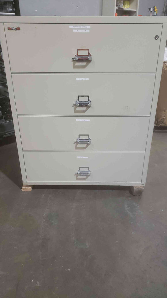 53" FireKing 4 Tier Fire Proof Filing Cabinet 4 Drawer (SKU: 110918)