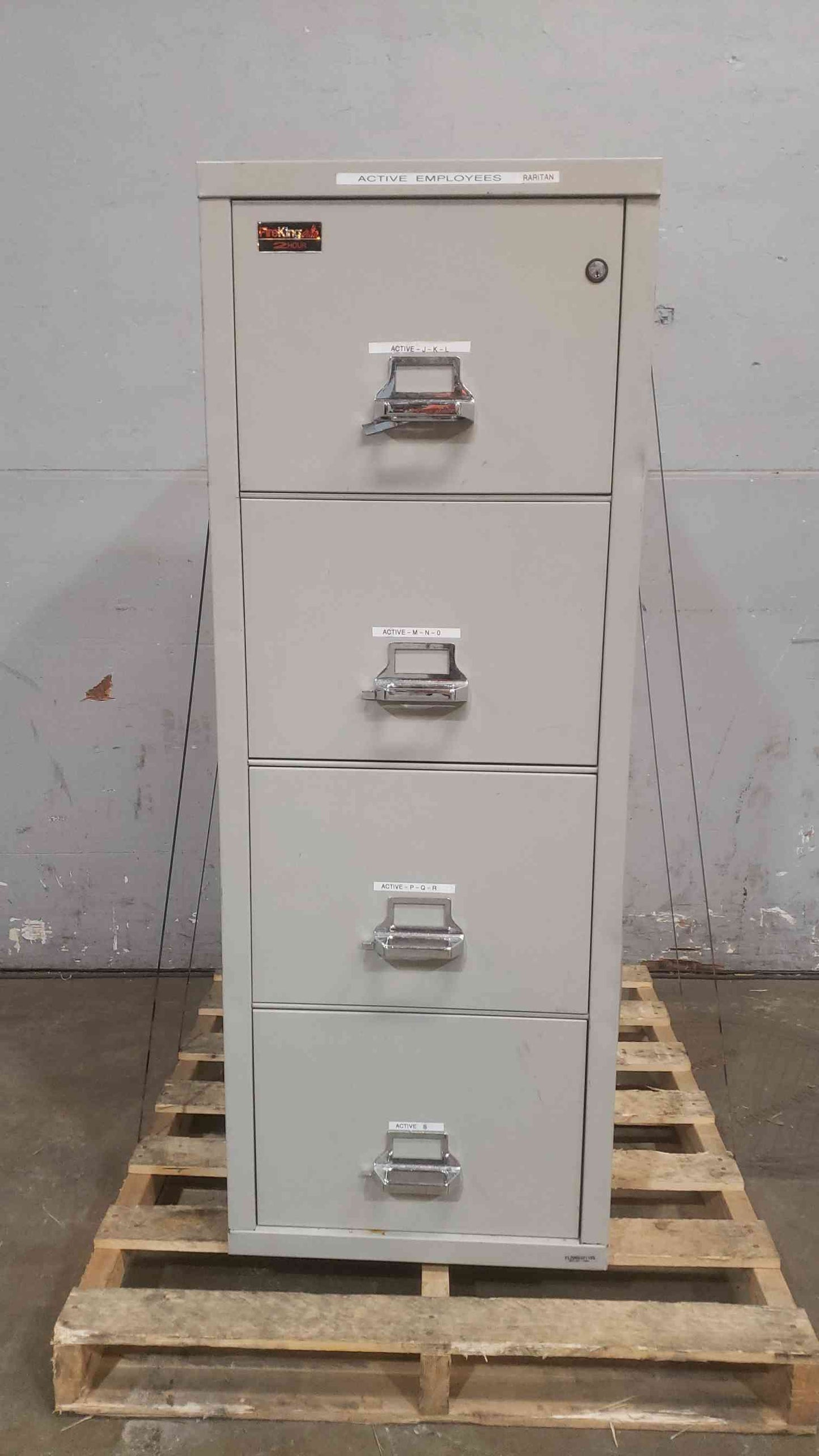 57" FireKing 4 Tier Fire Proof Filing Cabinet(SKU: 110971)