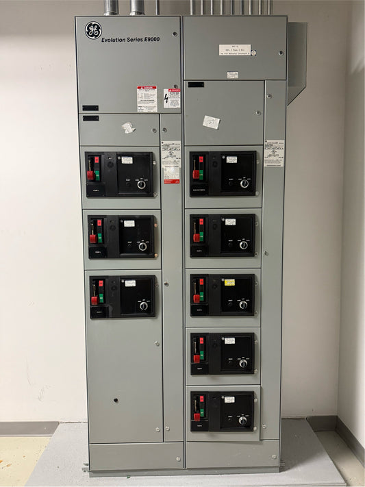 GE Evolution Series E9000 Motor Control Center 600A 480v 2 Section 8 Buckets