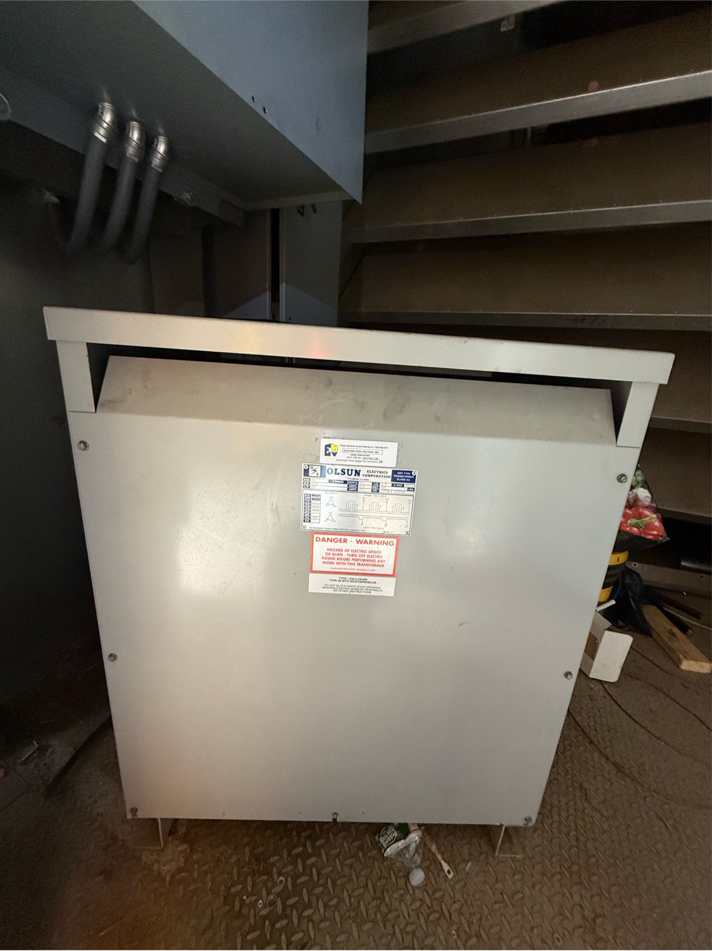 30KVA Olsun Dry Type Transformer AA 3PH 23779-A S-79296 4160v x 480v