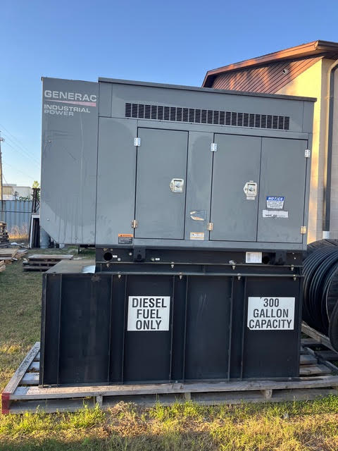 48KW 50KW Generac Diesel Generator 1PH 270Hrs '13 300 Gal Tank