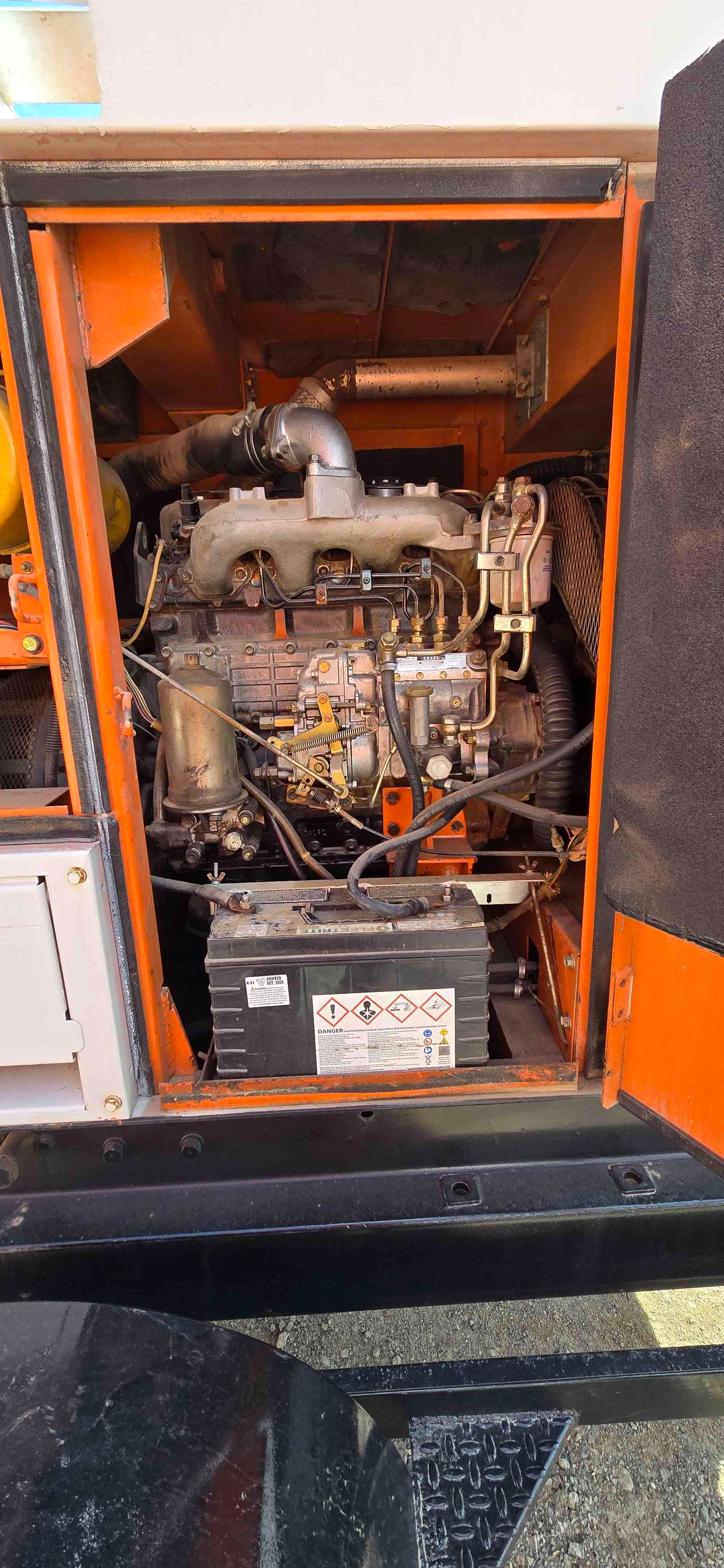 36KW MultiQuip WhisperWatt Generator Isuzu Diesel W/ Trailer 97' TESTED 8000Hrs