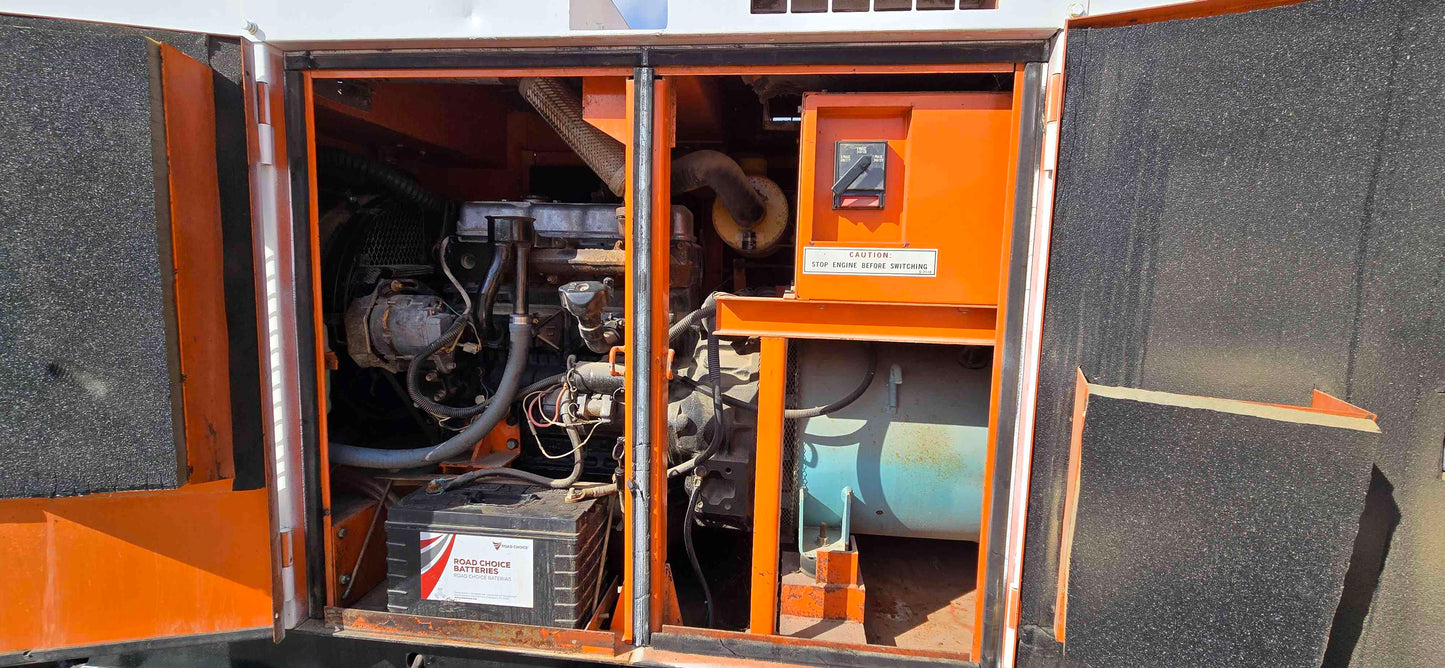 36KW MultiQuip WhisperWatt Generator Isuzu Diesel W/ Trailer 97' TESTED 8000Hrs