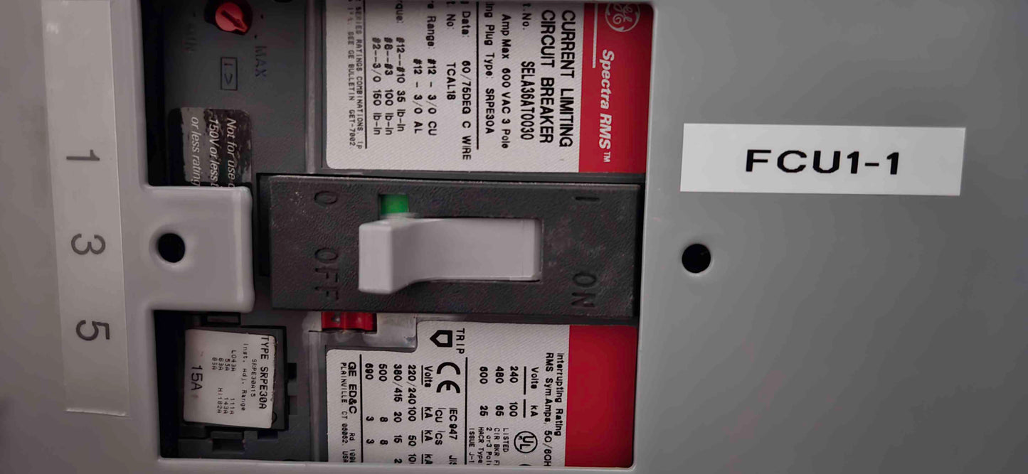 800A GE APN Spectra 6 Breaker Panelboard 277/480v SELA36 (108100)