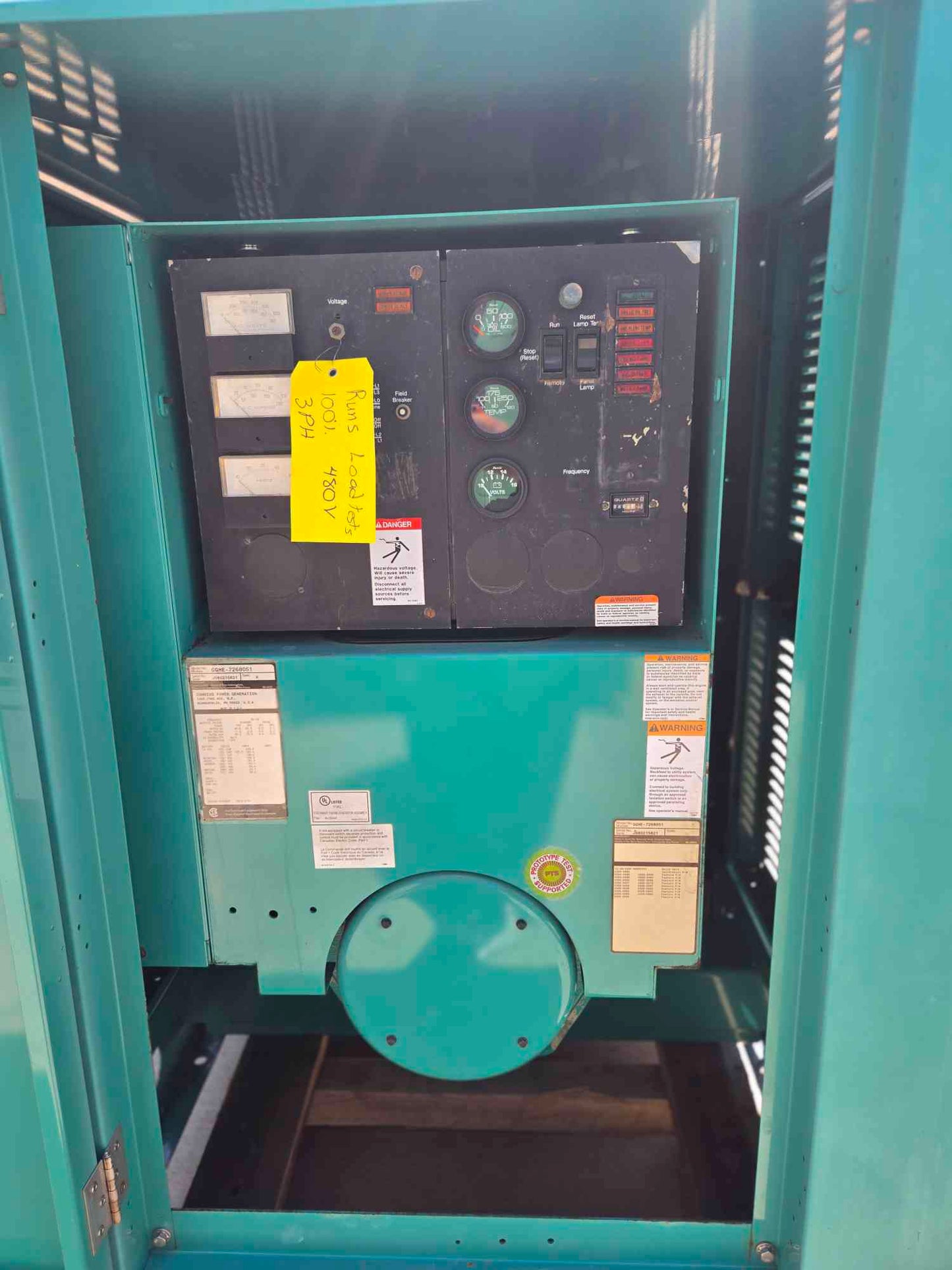 60KW Onan Generator 6.8L Ford LP Nat Gas '08 608 Hrs. LOAD TESTED