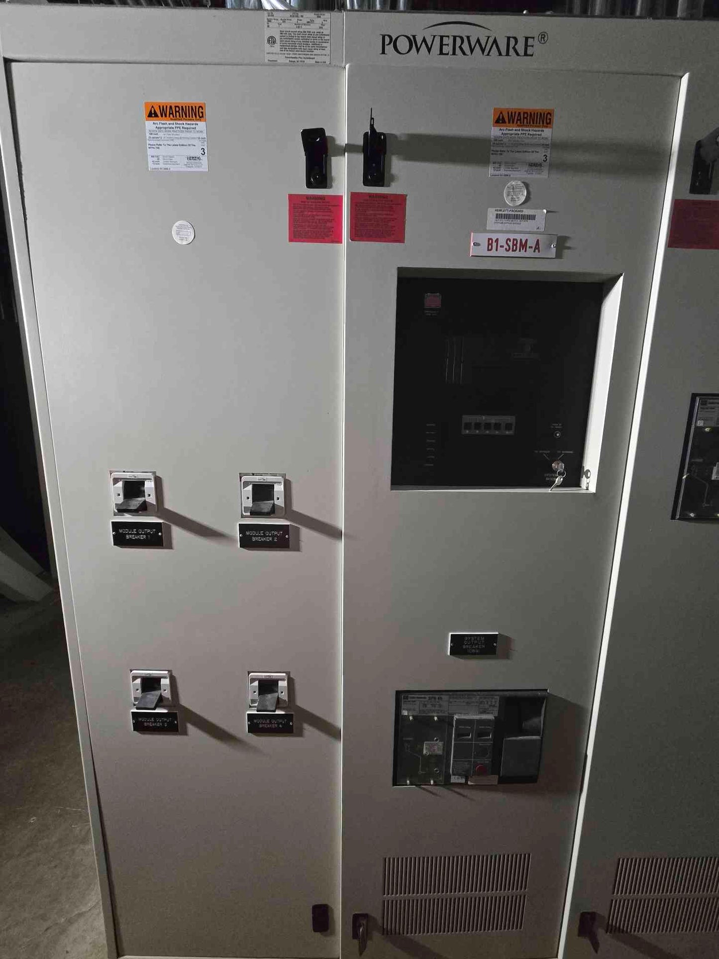 2000A Powerware 480V UPS Bypass Control 3 Section SPB Cutler Hammer
