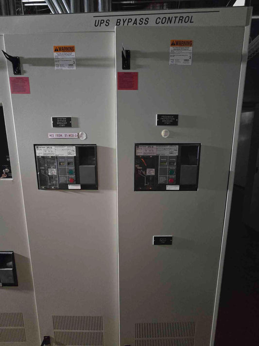 2000A Powerware 480V UPS Bypass Control 3 Section SPB Cutler Hammer
