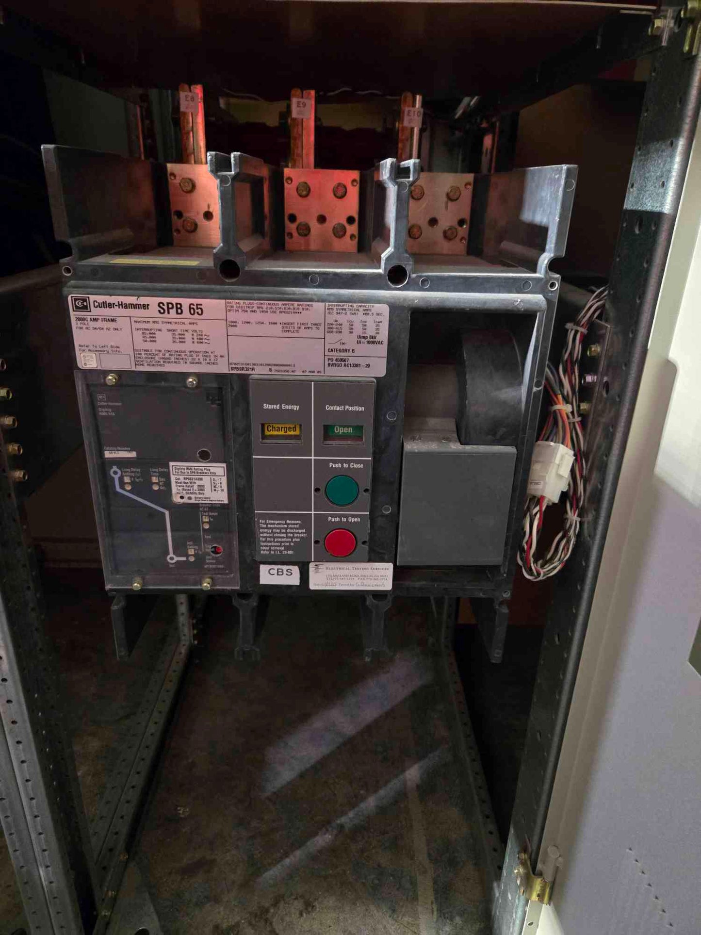 2000A Powerware 480V UPS Bypass Control 3 Section SPB Cutler Hammer